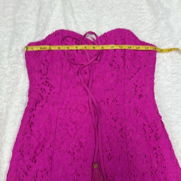 Lilly Pulitzer convertible Fuchsia Summer Lace Dress - Picture 6 of 11